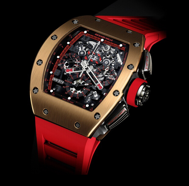 Replica Richard Mille 2014 NEW RM 011 Flyback Chronograph Red Demon Titanium and Red Gold Watch